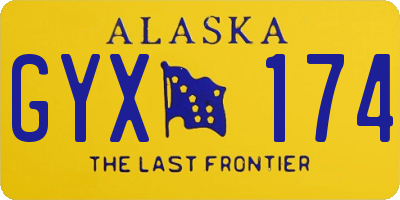 AK license plate GYX174
