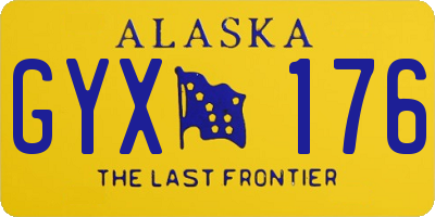 AK license plate GYX176