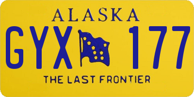 AK license plate GYX177