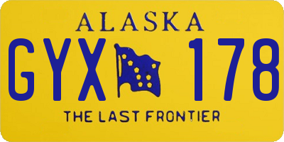 AK license plate GYX178