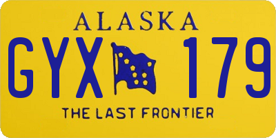 AK license plate GYX179