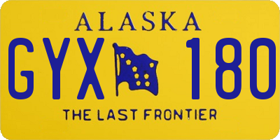 AK license plate GYX180