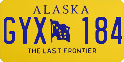 AK license plate GYX184