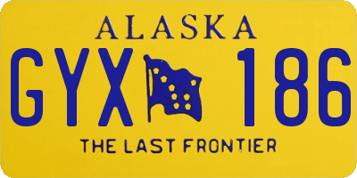 AK license plate GYX186