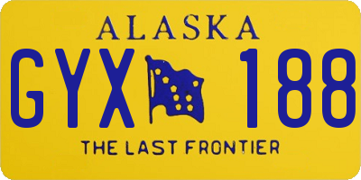 AK license plate GYX188