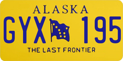 AK license plate GYX195