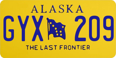 AK license plate GYX209