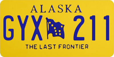 AK license plate GYX211