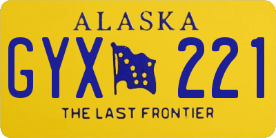 AK license plate GYX221