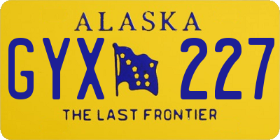 AK license plate GYX227