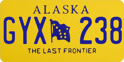 AK license plate GYX238