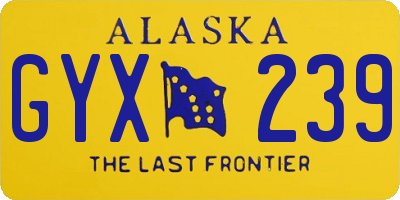 AK license plate GYX239