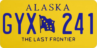 AK license plate GYX241