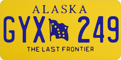 AK license plate GYX249