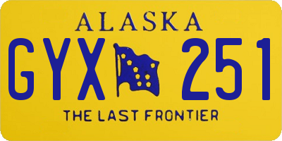 AK license plate GYX251