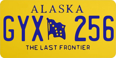 AK license plate GYX256