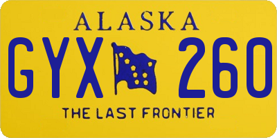 AK license plate GYX260