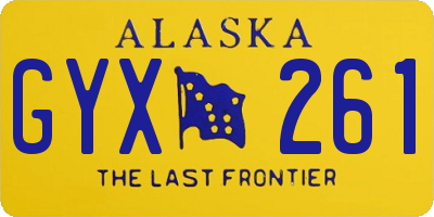 AK license plate GYX261