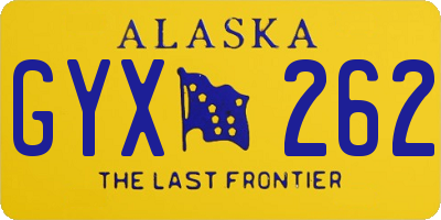 AK license plate GYX262