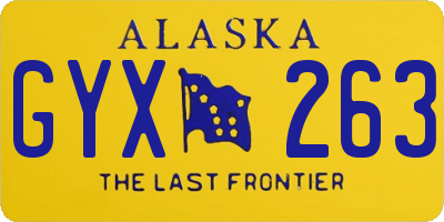 AK license plate GYX263