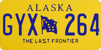 AK license plate GYX264