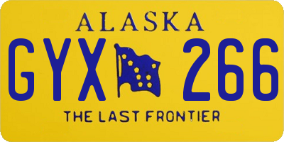 AK license plate GYX266
