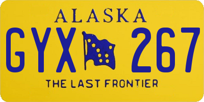 AK license plate GYX267