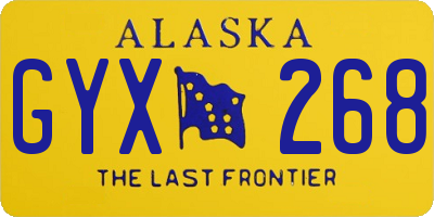 AK license plate GYX268