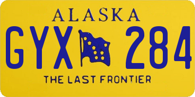 AK license plate GYX284
