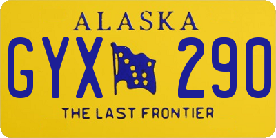 AK license plate GYX290