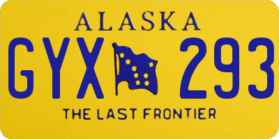 AK license plate GYX293
