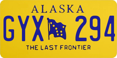 AK license plate GYX294
