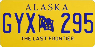 AK license plate GYX295