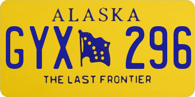 AK license plate GYX296
