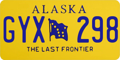 AK license plate GYX298