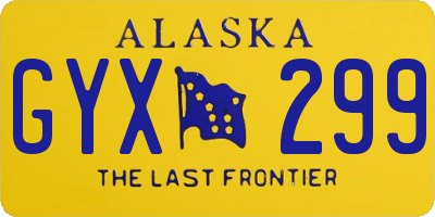 AK license plate GYX299