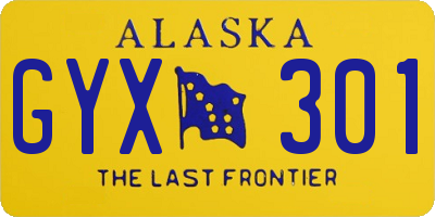 AK license plate GYX301