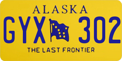 AK license plate GYX302