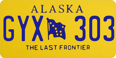 AK license plate GYX303