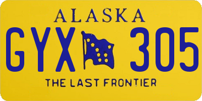 AK license plate GYX305