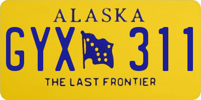 AK license plate GYX311