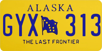 AK license plate GYX313