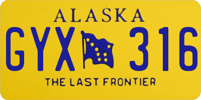 AK license plate GYX316
