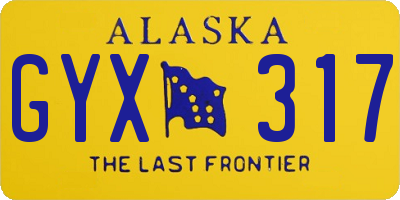 AK license plate GYX317