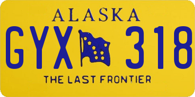 AK license plate GYX318