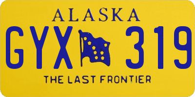 AK license plate GYX319