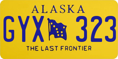 AK license plate GYX323