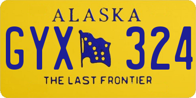 AK license plate GYX324