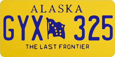 AK license plate GYX325