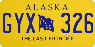 AK license plate GYX326